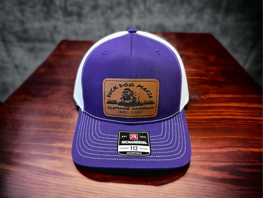 Duck Dog Mafia Purple/Black Leather Patch Hat