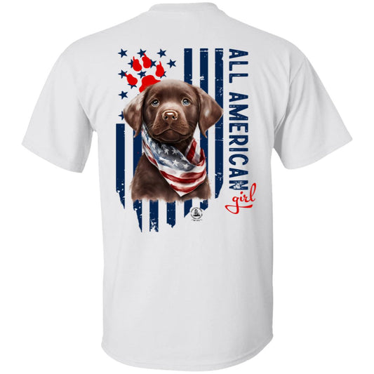 All American Girl Short Sleeve Chocolate Lab Puppy