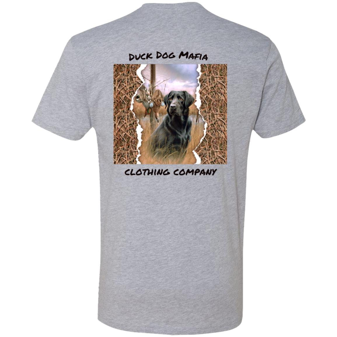Camouflage Black Lab Duck Hunting W/Black Lettering