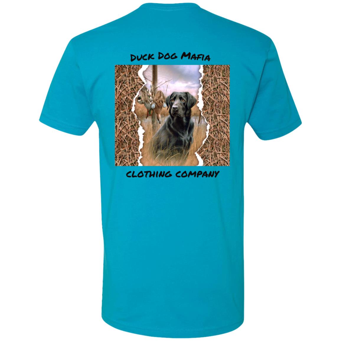 Camouflage Black Lab Duck Hunting W/Black Lettering